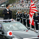 Japanese prime minister Shinzo Abe at Asaka Base on Self-Defense Forces Day, Oct. 14, 2018.